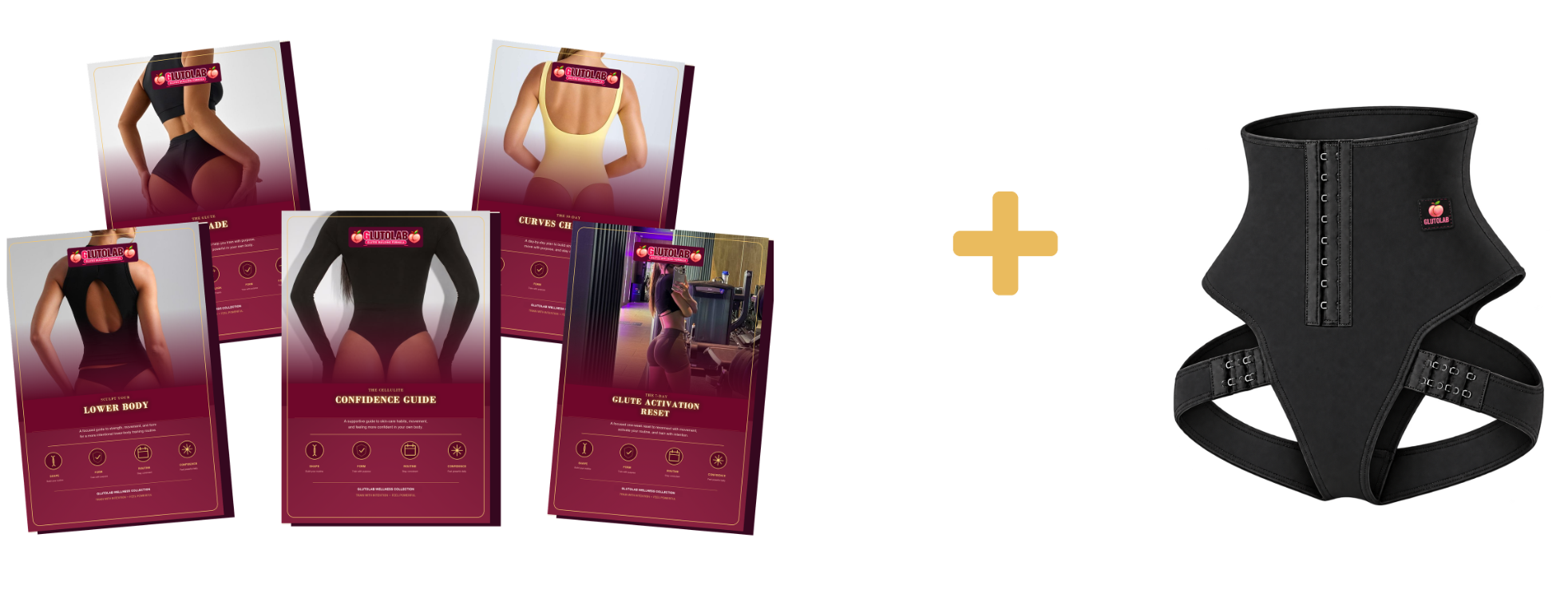 Five ebook covers and B STRAP, supplied gift composition